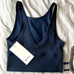 NWT Lululemon Power Pivot Ribbed Navy